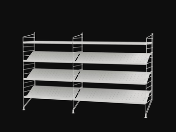 HALLWAY N - Powder coated steel shoe cabinet by String Furniture - view 2